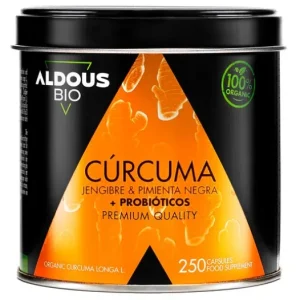 Natürliche Diätetik | Aldous Bio Cúrcuma mit Jengibre und Pimienta Negra 250caps
