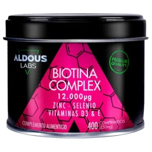 Nahrungsergänzungsmittel Für Die Schönheit | Aldous Labs Biotina Zinc Selenio Vitamina D3 y Vitamina E 250mg 400comp