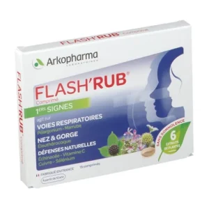 Atemwege | Arkopharma Flash'Rub Nase, Hals, Atemwege Nahrungsergänzungsmittel Box mit 15 Tabletten