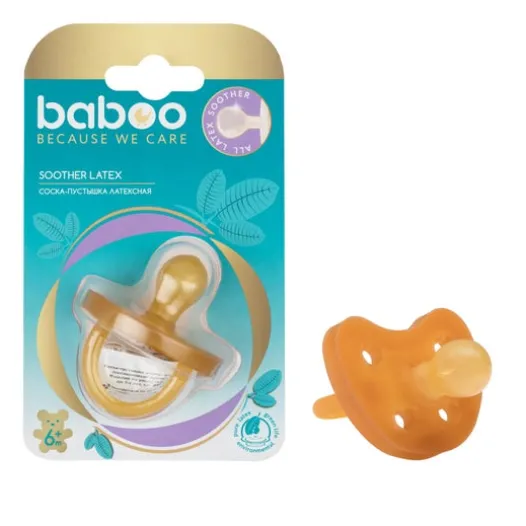 Zubehör | Baboo Chupete Redondo Látex +6 Meses 1ud