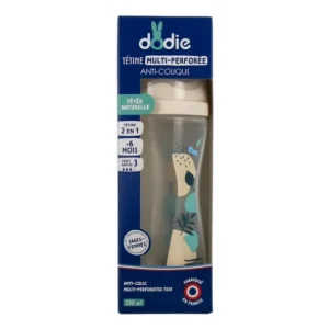 Babynahrung | Dodie Biberón Tetina Multiperforada Flujo 3 +6M Azul 330ml