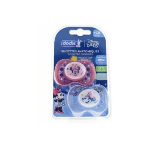 Zubehör | Dodie Disney Duo Anatomischer Schnuller Silikon Nacht Minnie Duo +18 Monate