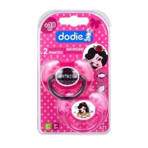 Zubehör | Dodie Duo Anatomischer Schnuller Silikon +18 Monate Girly Lot de 2