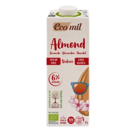 Ökologische Ernährung | Ecomil Bio-Milch Natürliche Mandel 1l