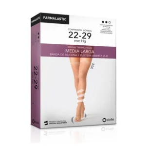 Strumpfhose Lang | Farmalastic Medium Long Compression Normal Open Toe Camel T-P