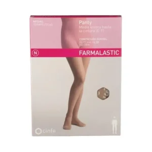 Strumpfhosen | Farmalastic Farmalastische Strumpfhose bis Taille (E-T) normale Kompression T-klein beige 1 Stück
