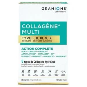 Nahrungsergänzungsmittel Für Die Schönheit | Granions Multi Colágeno Tipo i-Ii-Iii-V-X 60comp