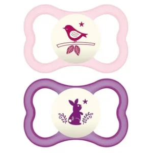 Zubehör | MAM Chupete Air Night Silicona 16+ Rosa 2uds