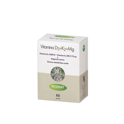 Vitamine | Mednat Vitamina D3+K2+Mg 60 Perlas