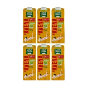 Ökologische Ernährung | NATURGREEN Pack Bebida de Avena Bio Sin Azúcares Añadidos 6x1L