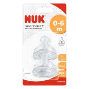 Zubehör | Nuk Erste Wahl Weitmundsauger aus Silikon T1 Blende L 2 Stück