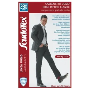 Strumpfhose Kurz | Scudotex Hombre Calcetín Gran Riposo 2 Negro 1 Par