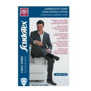 Strumpfhose Kurz | Scudotex Hombre Calcetín Riposo Algodón 3 Azul 1 Par