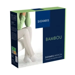 Strumpfhose Kurz | Sigvaris 2 Bambou Calcetín Mujer Ecume NM 1 Par