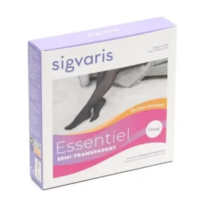 Strumpfhose Lang | Sigvaris Selbstbefestigende Strümpfe Essentiel 2 Normal Schwarz M 1 Stück