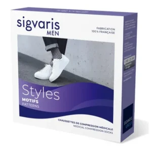 Socken | Sigvaris Styles Mariniere Herren Socke Ecru Weiß Größe LN 1 Stück