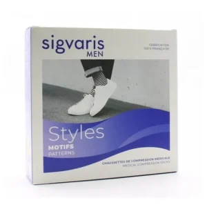 Socken | Sigvaris Styles Marinière Socke 2 Mann Marin N TLL 1 Paar