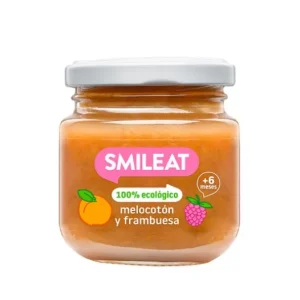 Ökologische Ernährung | Smileat Himbeere und Pfirsich Glas 130g