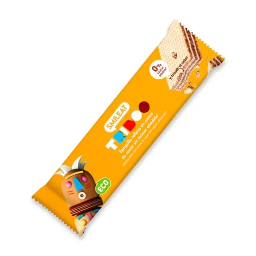 Ökologische Ernährung | Smileat Triboo Barquillo Ecológico Relleno de Crema de Cacao 40g
