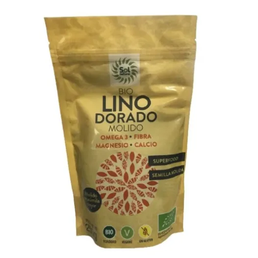 Ökologische Ernährung | Sol Natural Solnatürliches Leinsamenpulver Gold 250 g