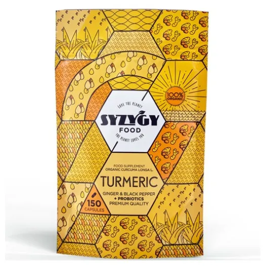Ökologische Ernährung | Syzygy Food Kurkuma mit Ingwer und schwarzem Pfeffer 150caps
