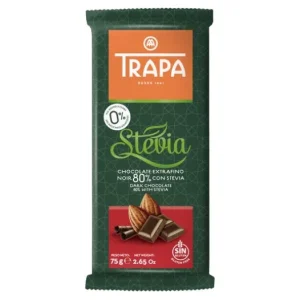 Ökologische Ernährung | Trapa Chocolate Negro 80% con Stevia 75g