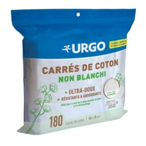 Babypflege | URGO Cuadros Algodón Sin Blanquear Ultra Suave 10x8cm 180uds