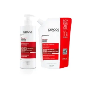 Haar | Vichy Dercos Energy+ Champú Estimulante 400ml + Recarga 500ml